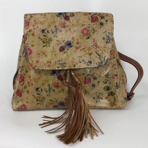 Patricia Nash Prairie Rose Backpack Purse Leather
